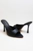 Sivri Burun Hakiki Deri Topuklu Terlik GÜMUŞ - 38 resmi