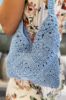 Coton Motifli Özel Tasarım Çanta - BEBEK MAVİSİ - Standart resmi