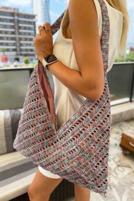 Batik Kağıt İp Zarf Model Çanta - RENKLİ - Standart resmi