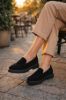 Düz Taban Süet Kadın Loafer - HAKİ - 36 resmi