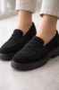 Düz Taban Süet Kadın Loafer - HAKİ - 36 resmi