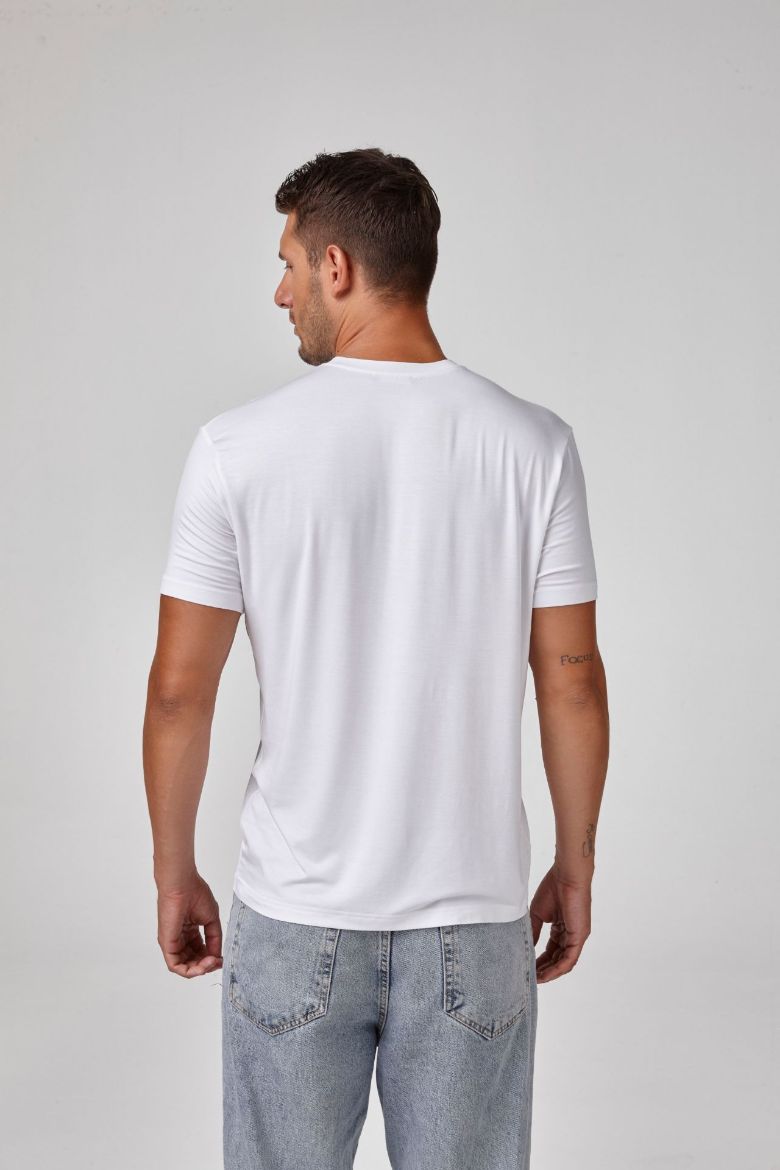 Erkek Kısa Kollu Sıfır Yaka T-Shirt  BEYAZ P1608BEYAZ resmi