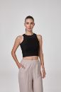 Kadın Kolsuz Crop Body Fit Kalıp   P2537