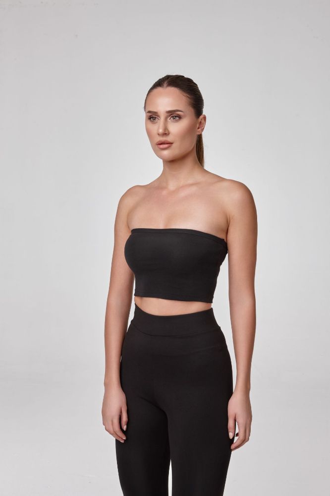 Straplez Crop  SİYAH P2576SİYAH resmi