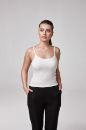 Kadın Ince Askılı T-Shirt Body Fıt Kalıp  EKRU P2530EKRU