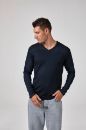 Erkek Uzun Kollu V Yaka T-Shirt  LACİVERT P1627LACİVERT