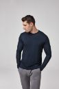 Erkek Sıfır Yaka Uzun Kollu T-Shirt   LACİVERT P1620LACİVERT