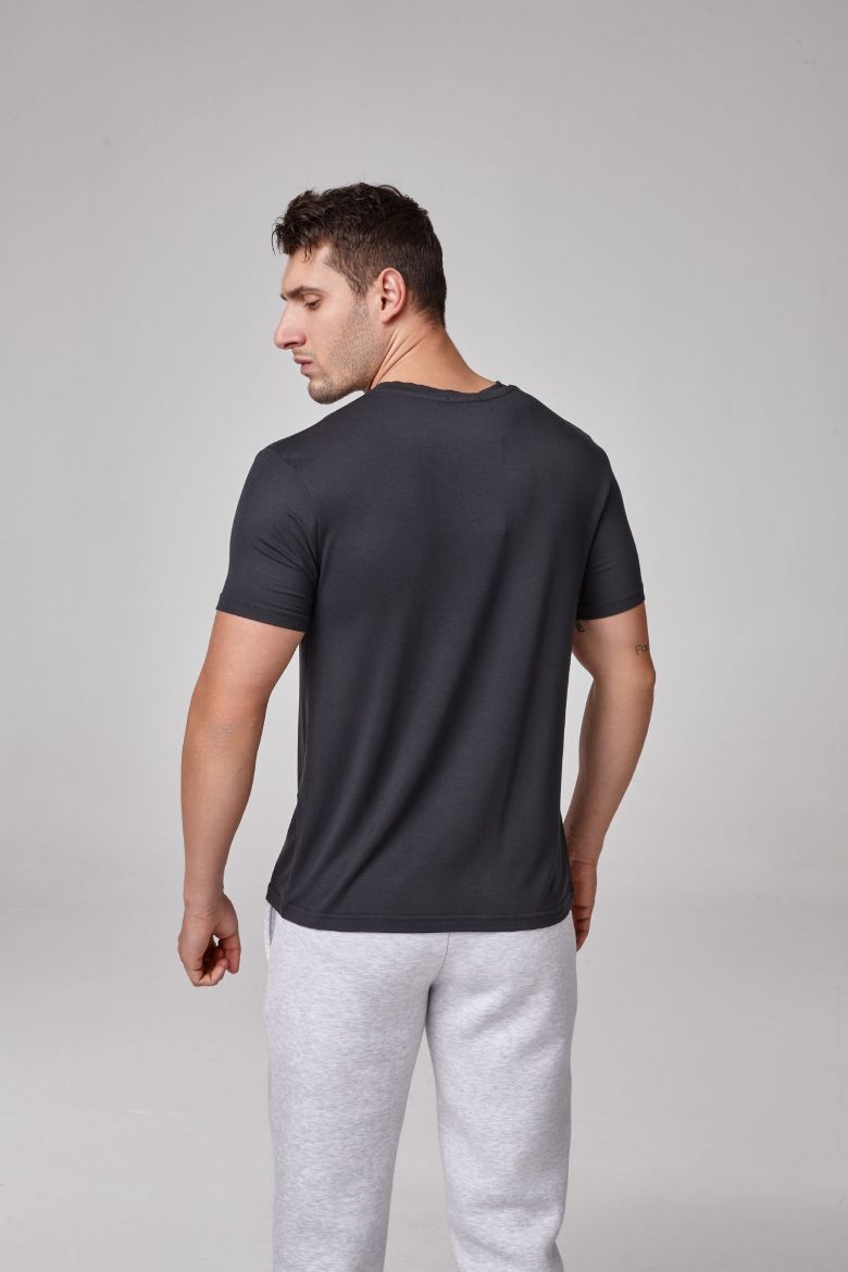 Erkek Kısa Kollu V Yaka T-Shirt  ANTRASİT P1626ANTRASİT resmi