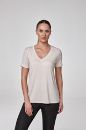 Kadın Kısa Kollu Derin V Yaka T-Shirt Bluz  TAŞ P2572TAŞ