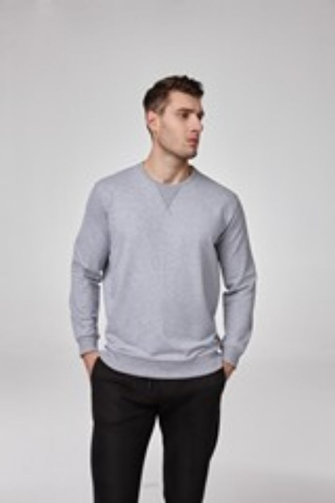 Erkek Sweatshirt  GRİ MELANJ P1807GRİ MELANJ resmi