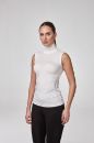 Kadın Kolsuz Balıkçı Yaka Bluz Body Fit Kalıp  EKRU P2602EKRU